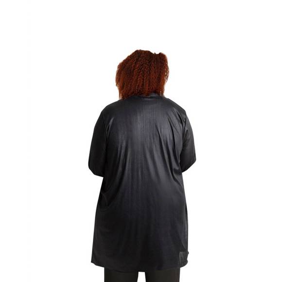NEW ON THE PLUS SIDE long sleeve button up rodie oversize tunic - plus size in m - Picture 2 of 2